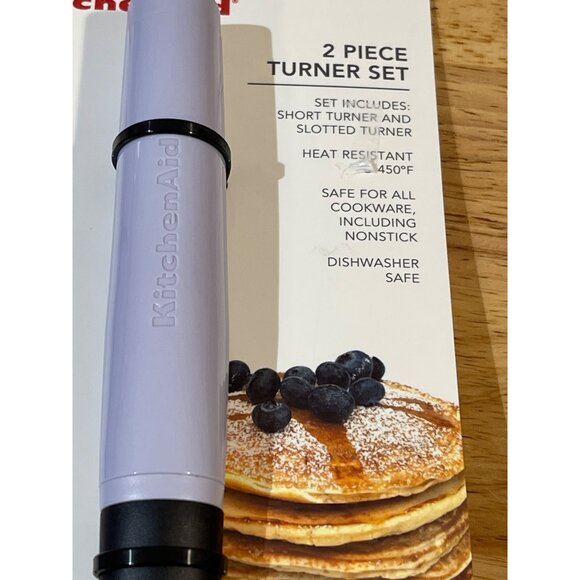 KITCHENAID LAVENDER 2Pc. Slotted Turner & Solid Turner Tool SET New - Picture 2 of 4